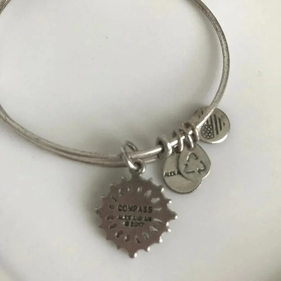 Alex & Ani Silver Compass Bracelet - Picture 3 of 4